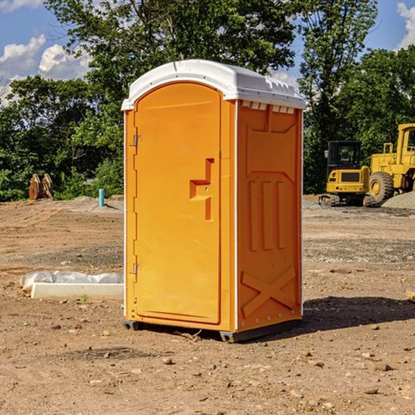 how often are the porta potties cleaned and serviced during a rental period in Llano Grande